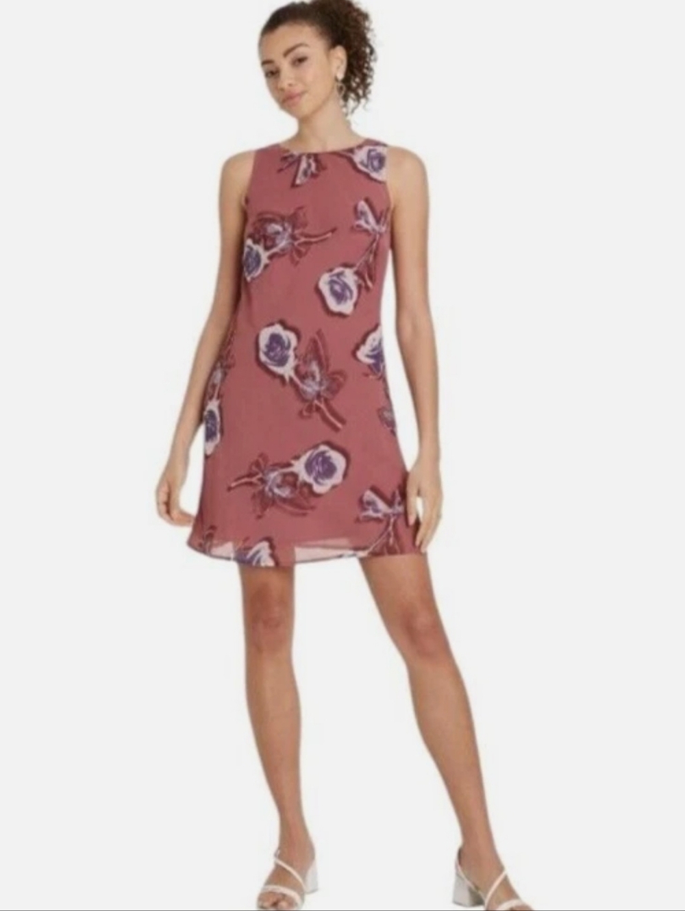 NWOT Wild Fable Floral Sleeveless Shift Dress Size Large
